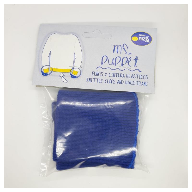 Puños elástico Rizaal patente azulón