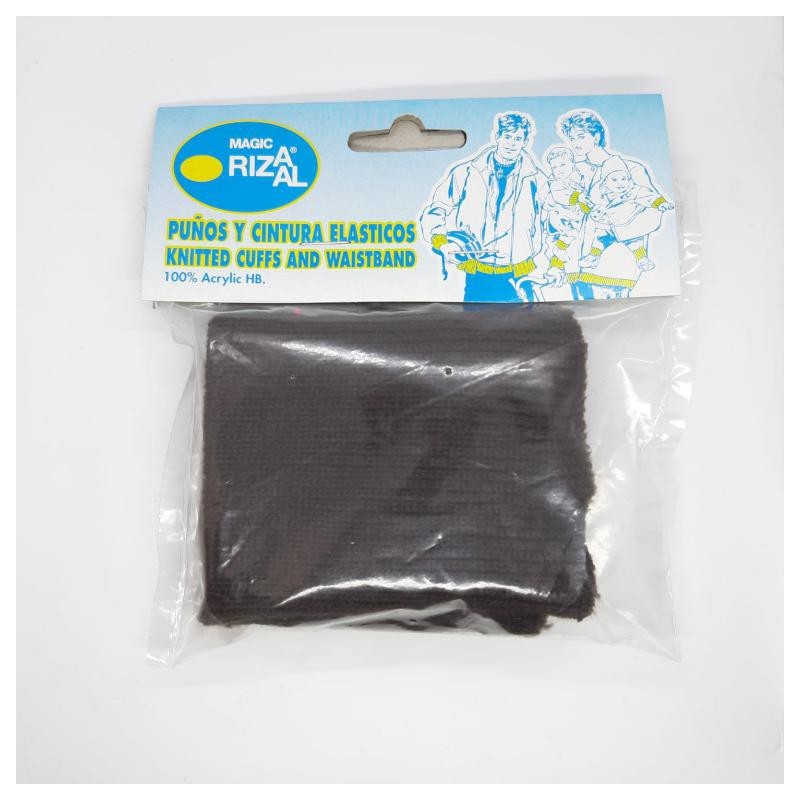 Puños elástico Rizaal patente marrón