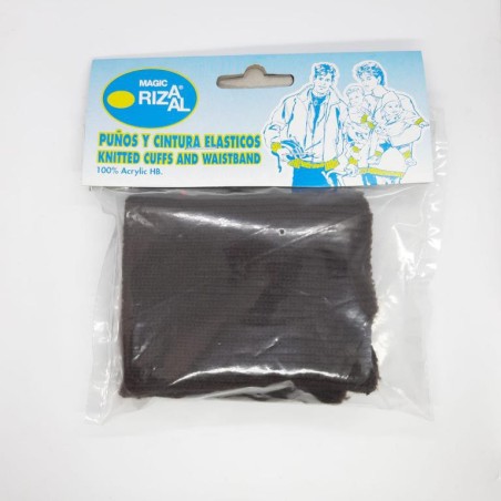 Puños elástico Rizaal patente marrón