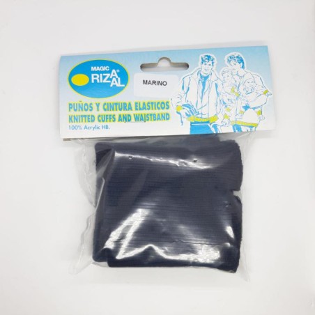 Puños elástico Rizaal patente azul marina