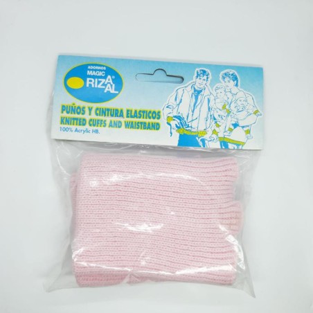 Puños elástico Rizaal patente rosa