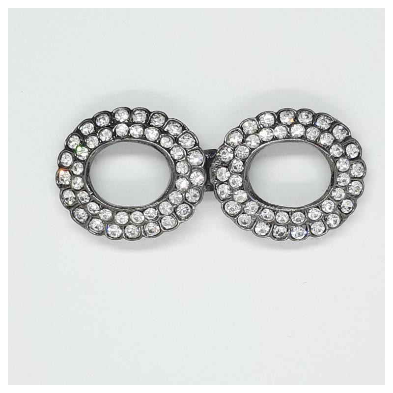 Broche cierre piedras brillantes. 