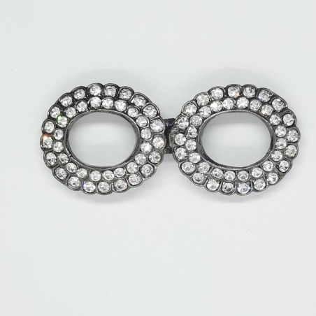 Broche cierre piedras brillantes. 