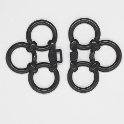 Broche cierre metálico círculos oro viejo 2