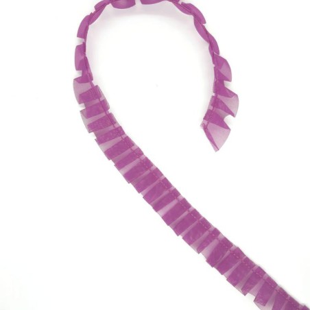 Cinta plisado gasa fruncida buganvilla