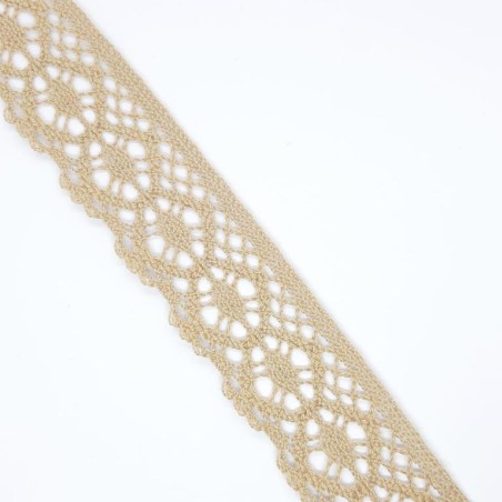 Encaje de bolillo camel