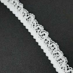 Encaje bolillo rizado 2 cms bicolor 2