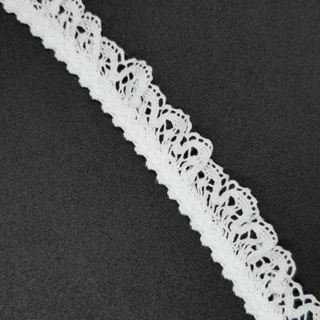 Encaje bolillo rizado 2 cms bicolor