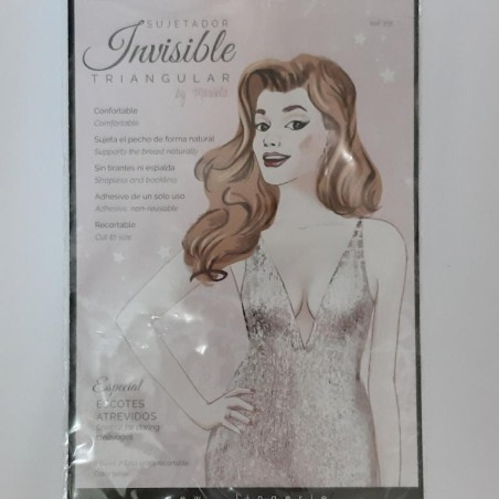 Sujetador invisible triangular, adhesivo y desechable