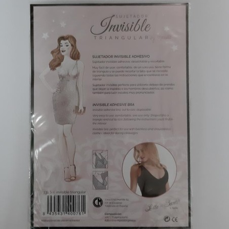 Sujetador invisible triangular, adhesivo y desechable