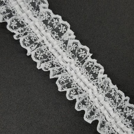 Encaje rizado elástico blanco ligas de novias