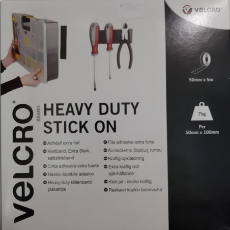 Velcro extra fuerte negro dos caras 5 cms 