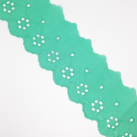 Tira bordada puntilla colores vivos 6 cms