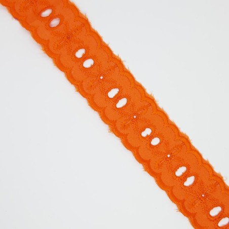 Tira bordada con pasacinta 2,5 cms