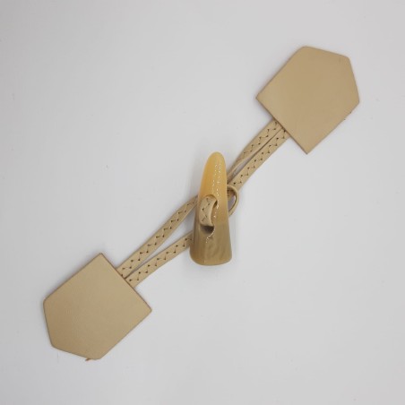 Cierre piel para trencas beige 