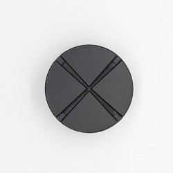 Botón filigrana metalizado plata mate. 2