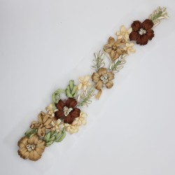 Aplicación floral fantasía verde pistacho.  2