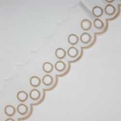 Tira bordada círculos decorativos 5 cms 2