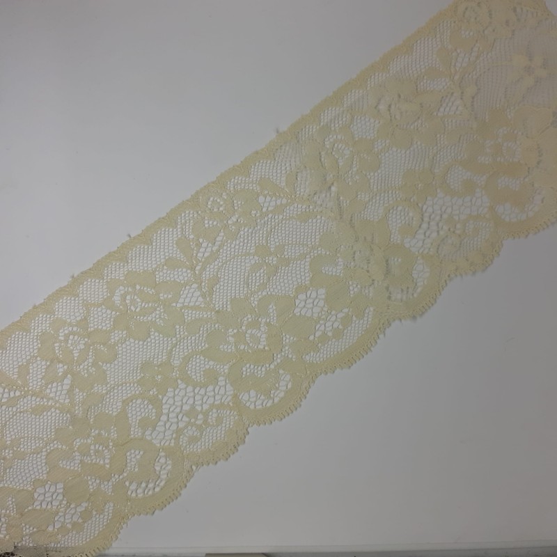 Encaje puntilla nylon 8 cms beige tostado