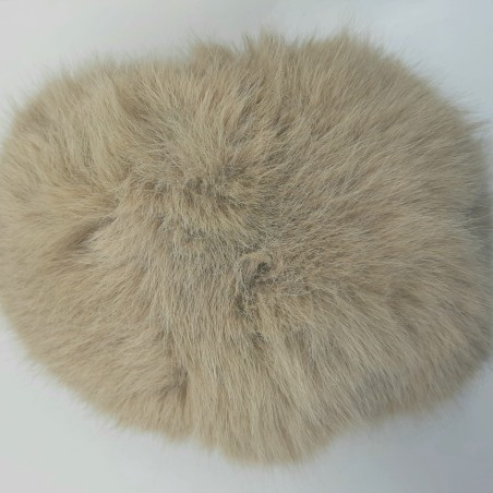 Puño pelo ecológico elástico 10 cms natural