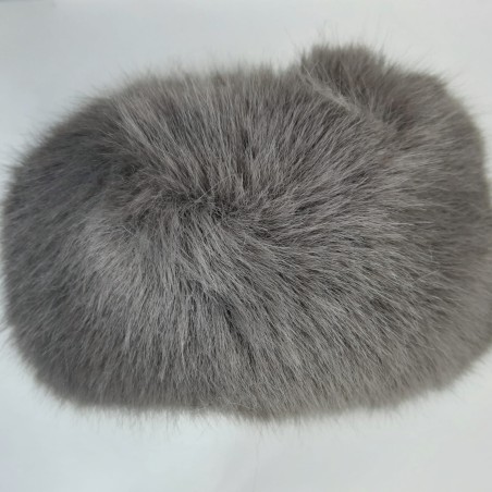 Puño pelo ecológico elástico 10 cms gris