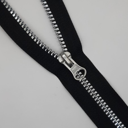 Cremallera negra separador inyectada malla plata 