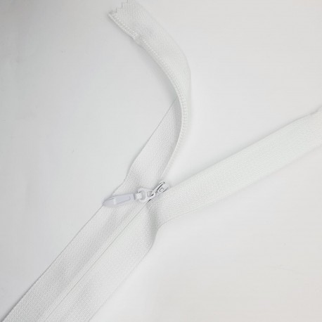 Cremallera invisible súper reforzada de 60 cms blanca
