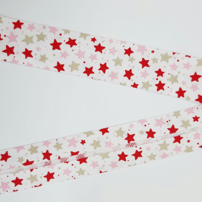 Cinta al bies piqué roja 3 cms Byetsa