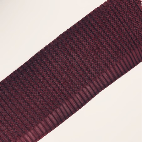 Volante plisado doble capa 9 cms granate