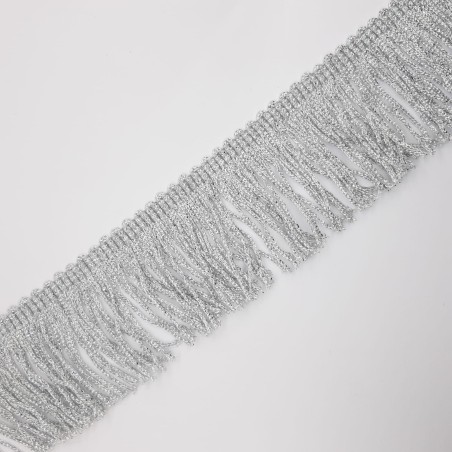 Fleco metalizado plateado brillante. 