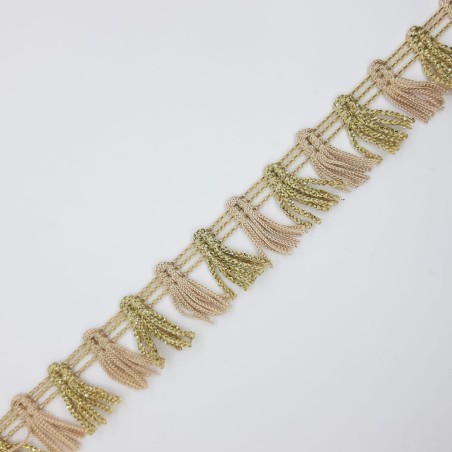 Fleco corto 2 cms oro y plata brillante