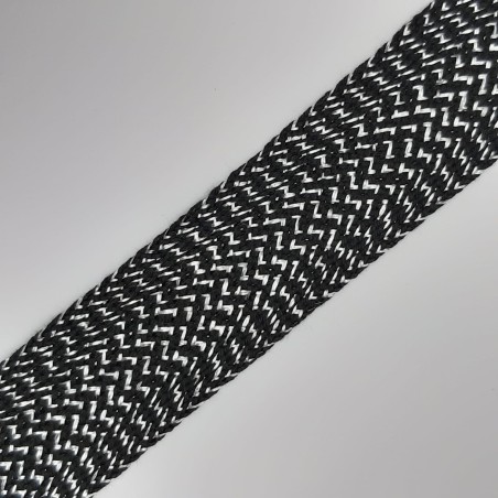 Cinta trenza lúrex plata 3 cms