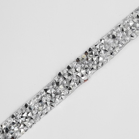 Tira tupis rocalla termoadhesiva 1 cm plata