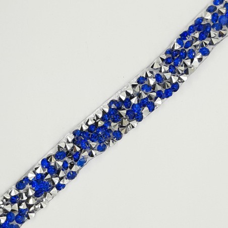 Tira tupis rocalla termoadhesiva 1 cm azulón