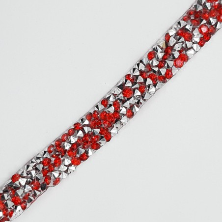 Tira tupis rocalla termoadhesiva 1 cm rojo