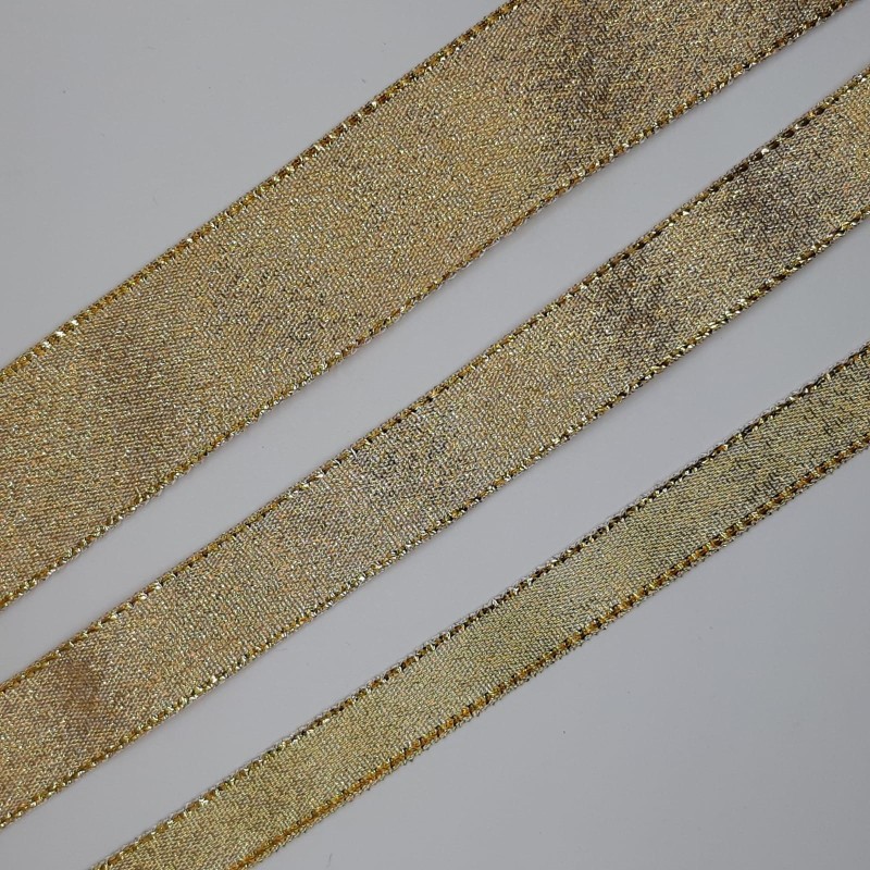 Cinta metalizada dorada especial lazo
