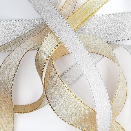 Cinta metalizada plata especial lazos