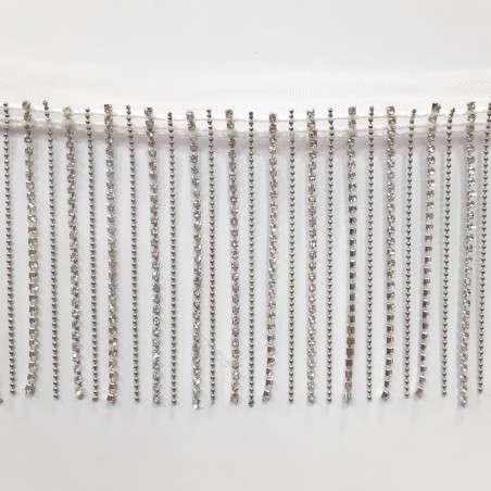 Fleco cadena fantasía cristal strass decorativo 