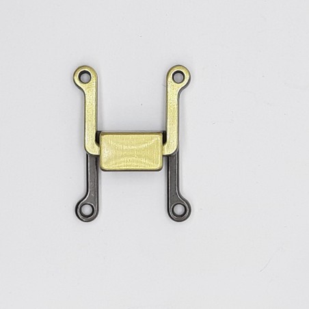 Cierre corcheta oro viejo metálica