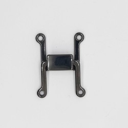 Cierre corcheta negra metálica 2