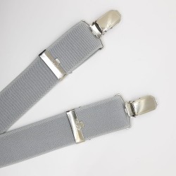 Tirantes caballero elástico ajustable burdeos liso 2