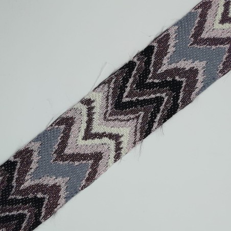 Galón pasamanería dibujo zig zag termoadhesivo tonos rosa