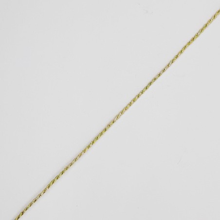 Cordón trenzado metalizado dorado 1,5 mm decorativo 