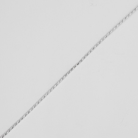 Cordón trenzado metalizado plateado 1,5 mm decorativo 