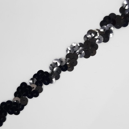 Ondulina lentejuelas negra 2 cms 