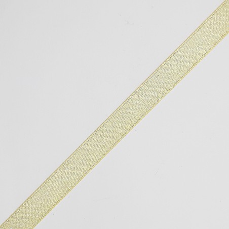 Cinta raso efecto metalizado oro 1 cm ideal para lazos
