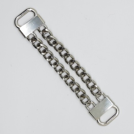 Aplique cadenas plateadas Zamak decorativo