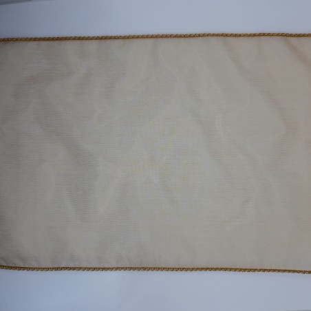 Cinta organza rematada en bordes ocre para lazos y cinturas de ceremonias