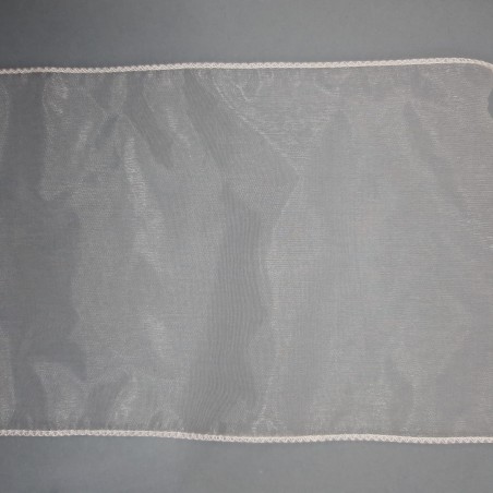 Cinta organza rematada en bordes blanco para lazos y cinturas de ceremonias