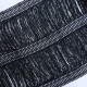 Fleco decorativo para mangas de vestidos color negro de 50 cms 